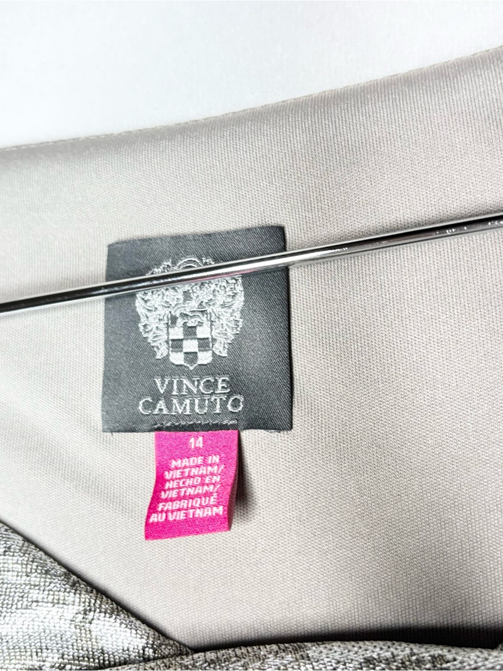 Vince Camuto Metallic Silver Sleeveless Cowl Dress - Picture 3 of 7